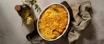 Картофельная запеканка с домашним сыром Картофельная запеканка с домашним сыром